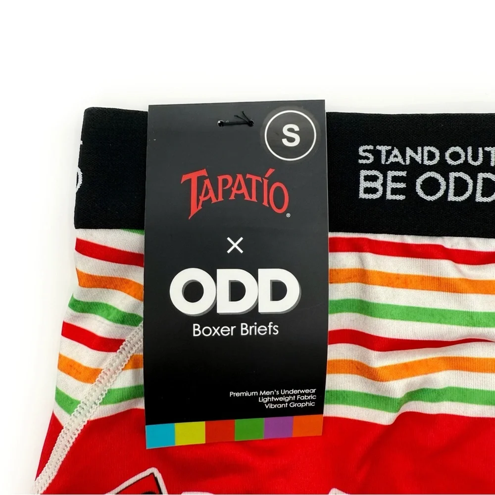 Odd Sox Tapatio Hot Sauce Boxer Briefs Mens Small Underwear Red Orange Green